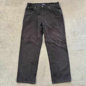 Vintage Valentino Faded Black Paint Splatter Denim Straight Leg Jeans Mens Sz 38